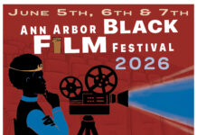 Ann Arbor Black Film Festival 2026 poster. Image credit: Elaisha Hillard.
